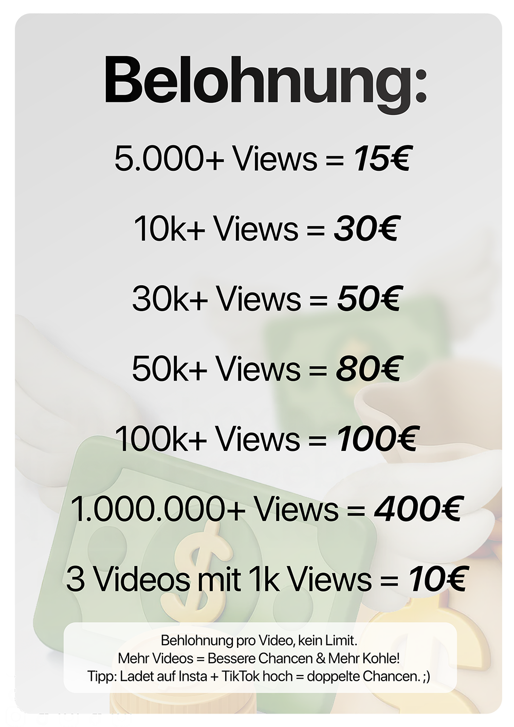Belohnungen nach Views