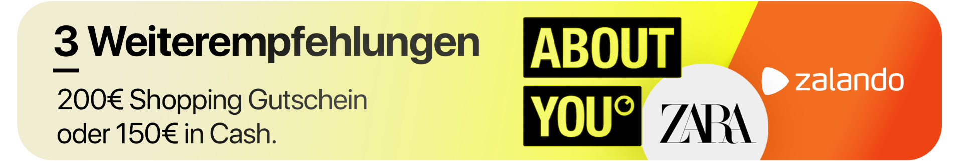 Batch für 3 Weiterempfehlungen